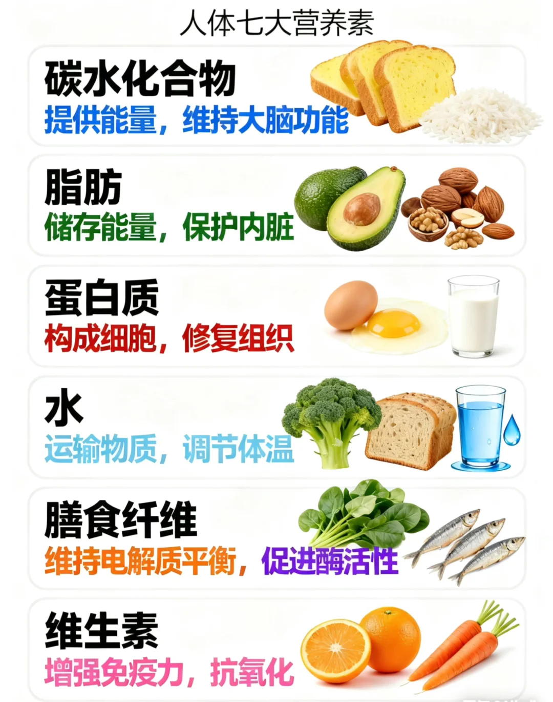 不懂七大营养素，健康饮食等于白吃