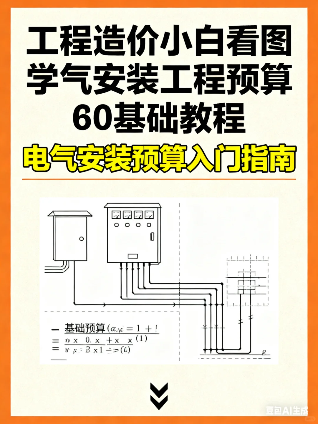 【造价小白必备】看图学电气安装工程预算