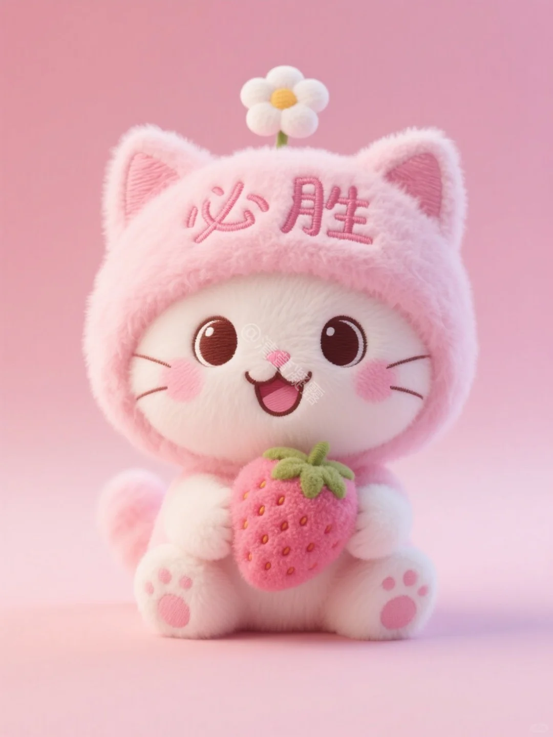 ?多款式可爱毛绒草莓猫咪，萌化了✨