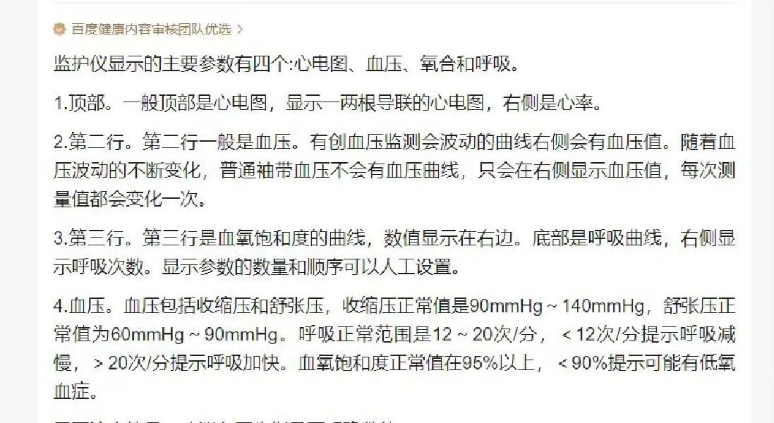 一张图教你学会看监护仪