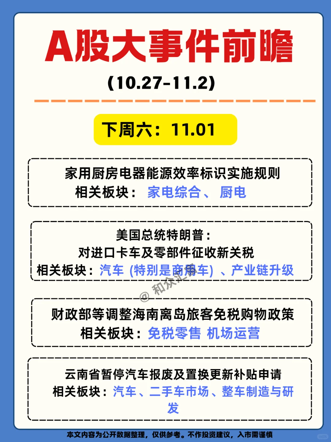 10.27-11.02投资线索|A股大事件前瞻