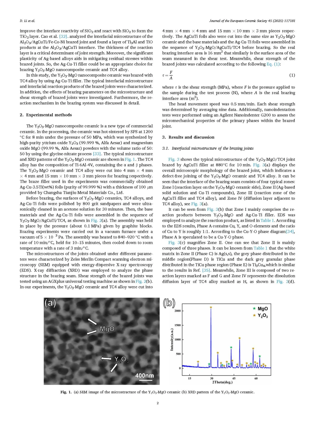 文献阅读分析——陶瓷领域期刊1