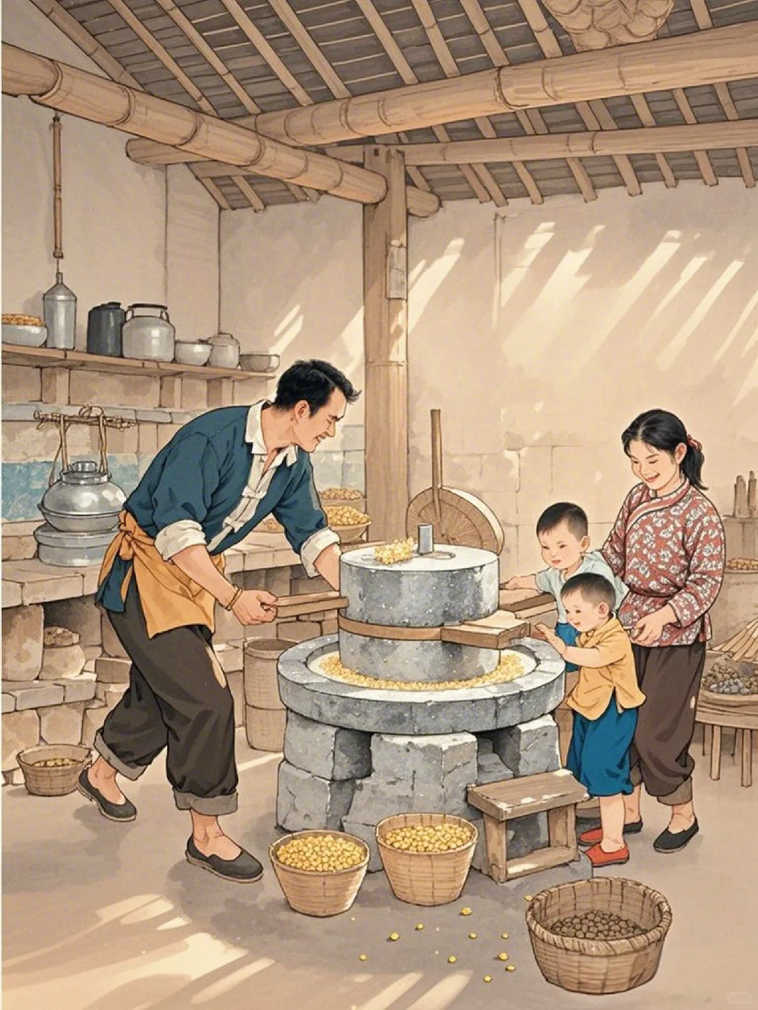 你有多久没有吃过正宗的石磨豆腐了