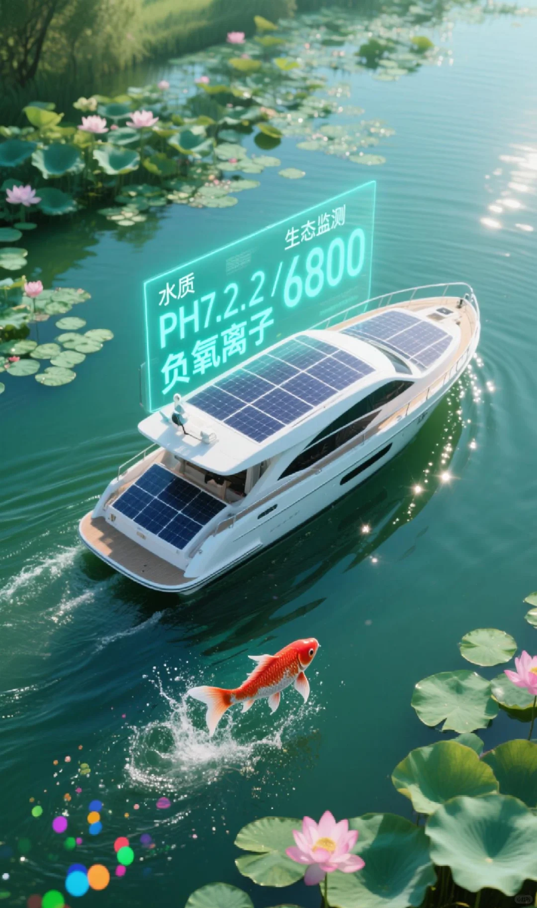 柔性曲面光伏+电动观光游船