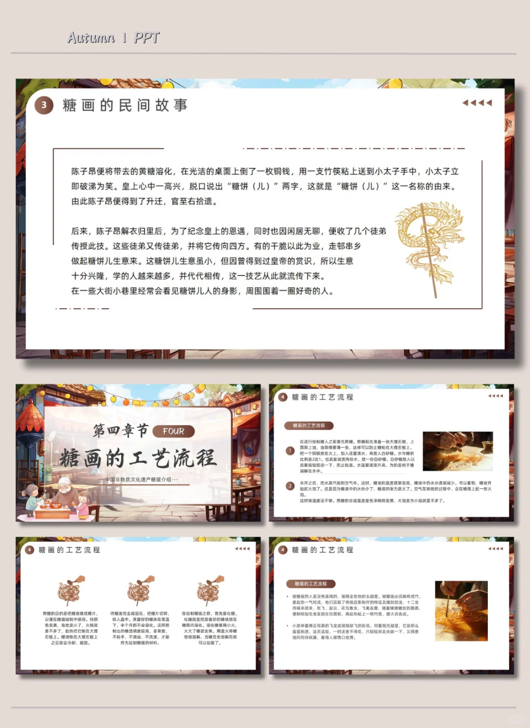 传统非遗文化之糖画介绍PPT课件模板?