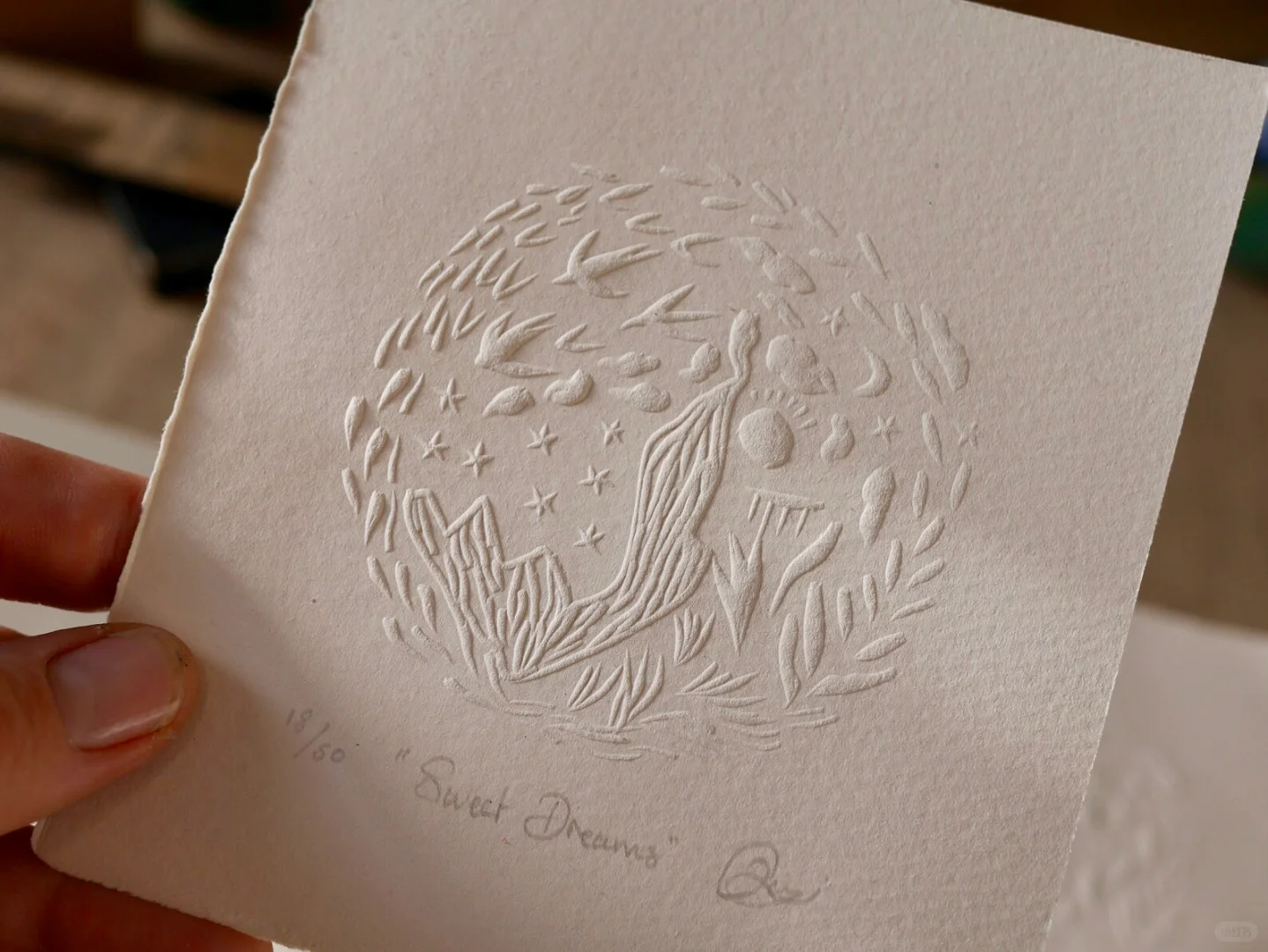 ?️‍?️ 无色压印凹凸版画太喜欢了！