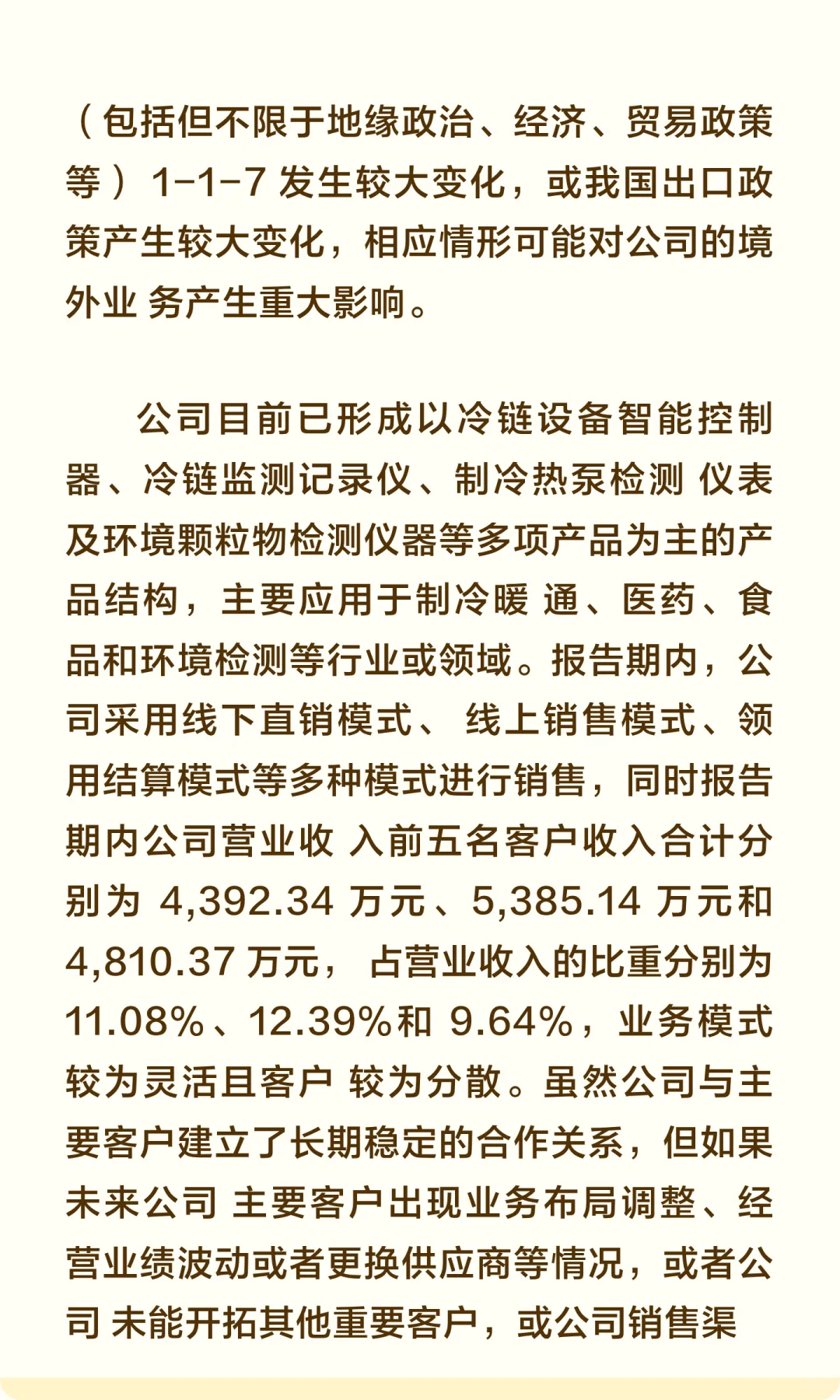 精创电气：冷链温湿度控制市场销售额全国第