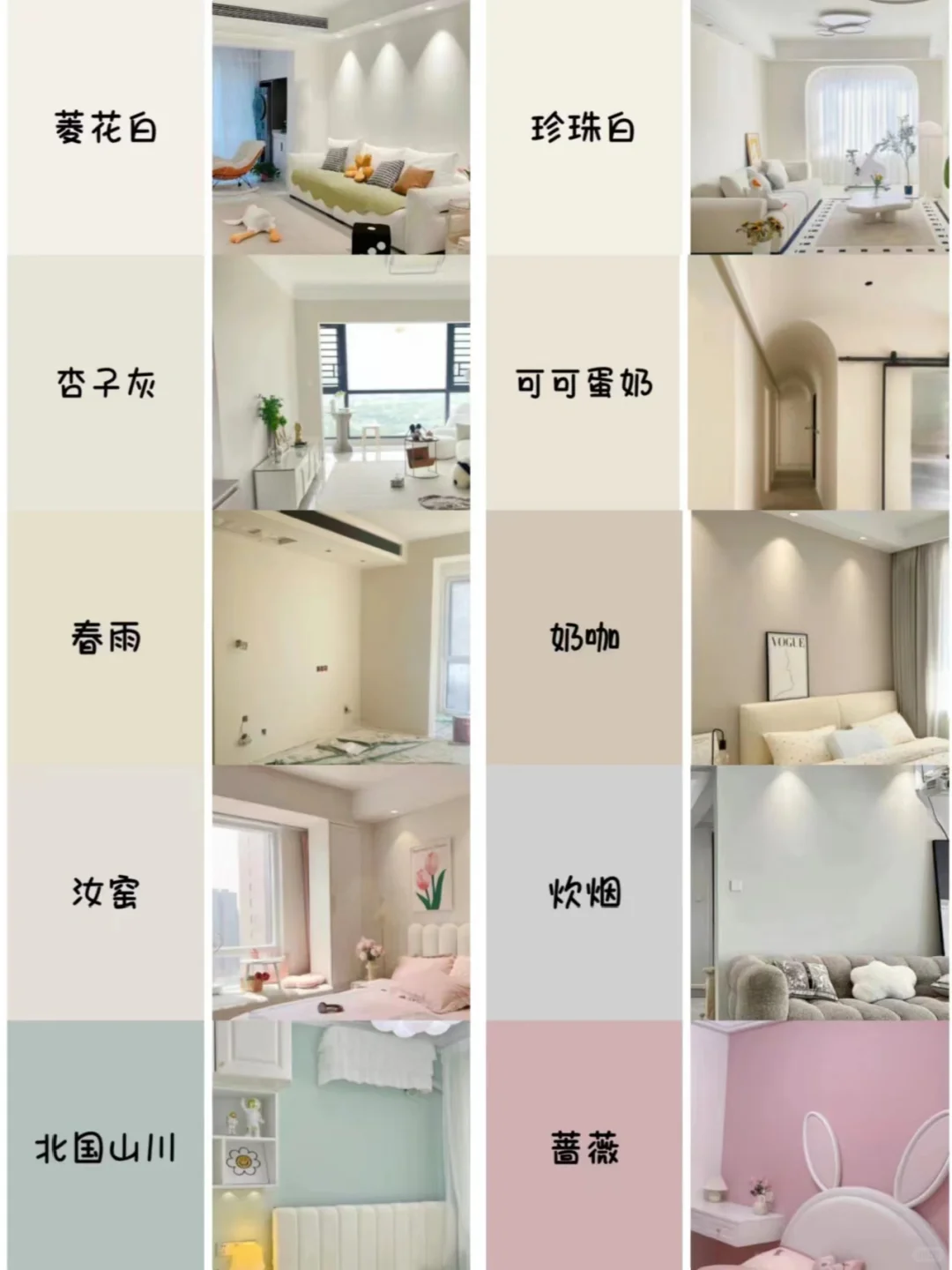 乳胶漆颜色怎么选❓热门色号搭配合集?