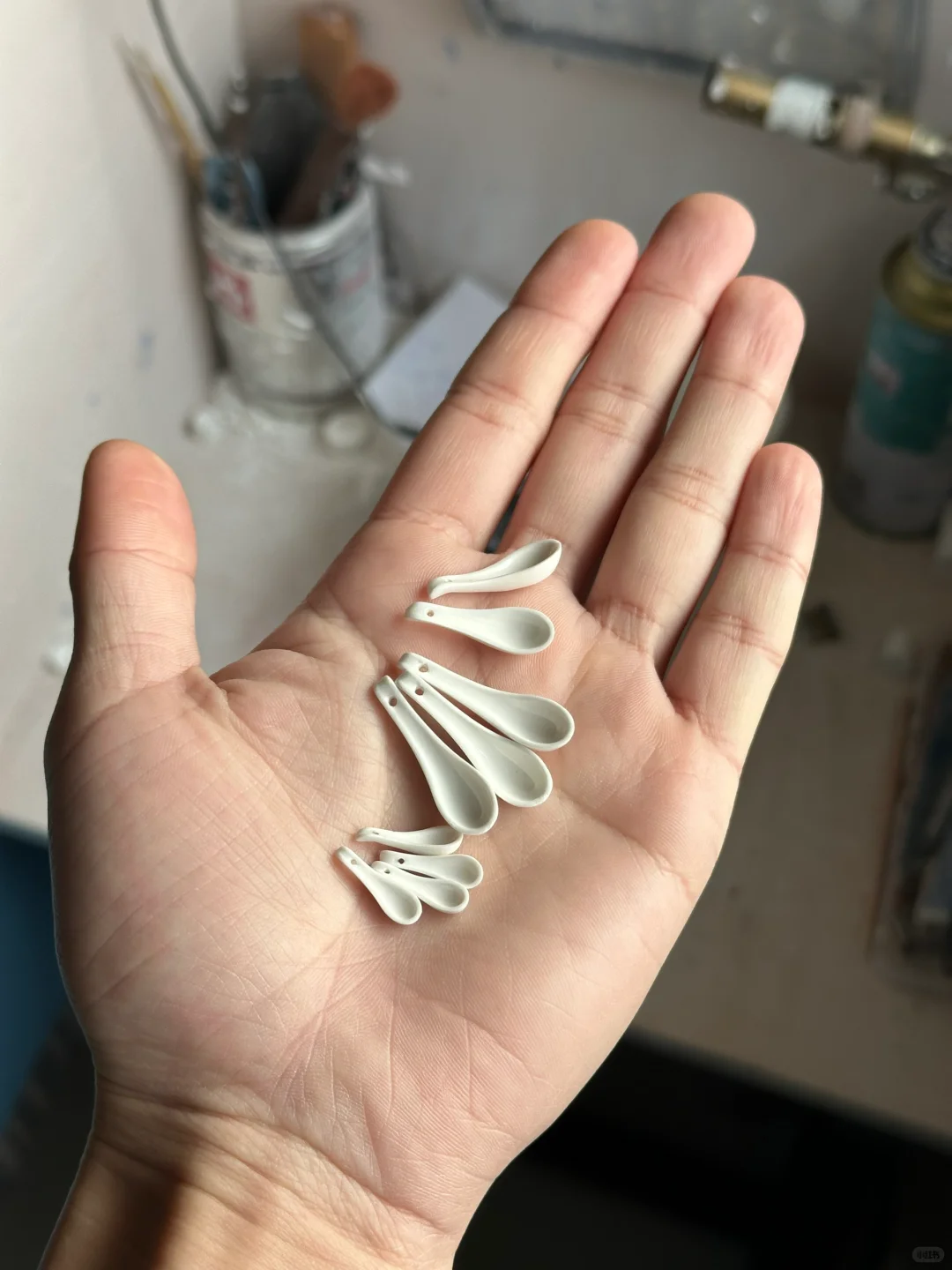 【微缩】陶瓷小勺 3尺寸1.6cm 2.5cm3.1cm