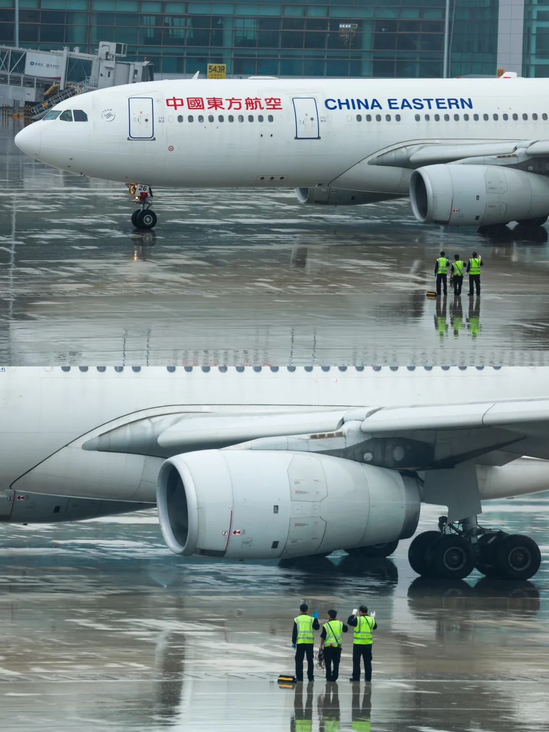 暴雨中的西安机场｜致敬机务和地勤人员