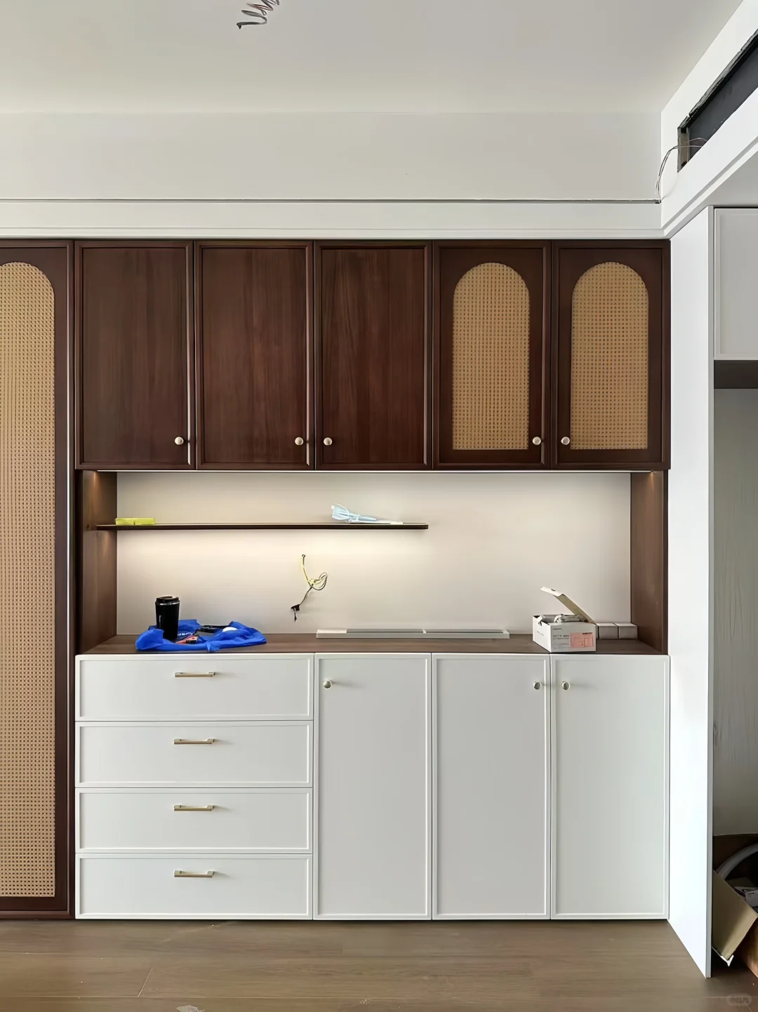 我家的中古风整墙柜?好用到不想换房