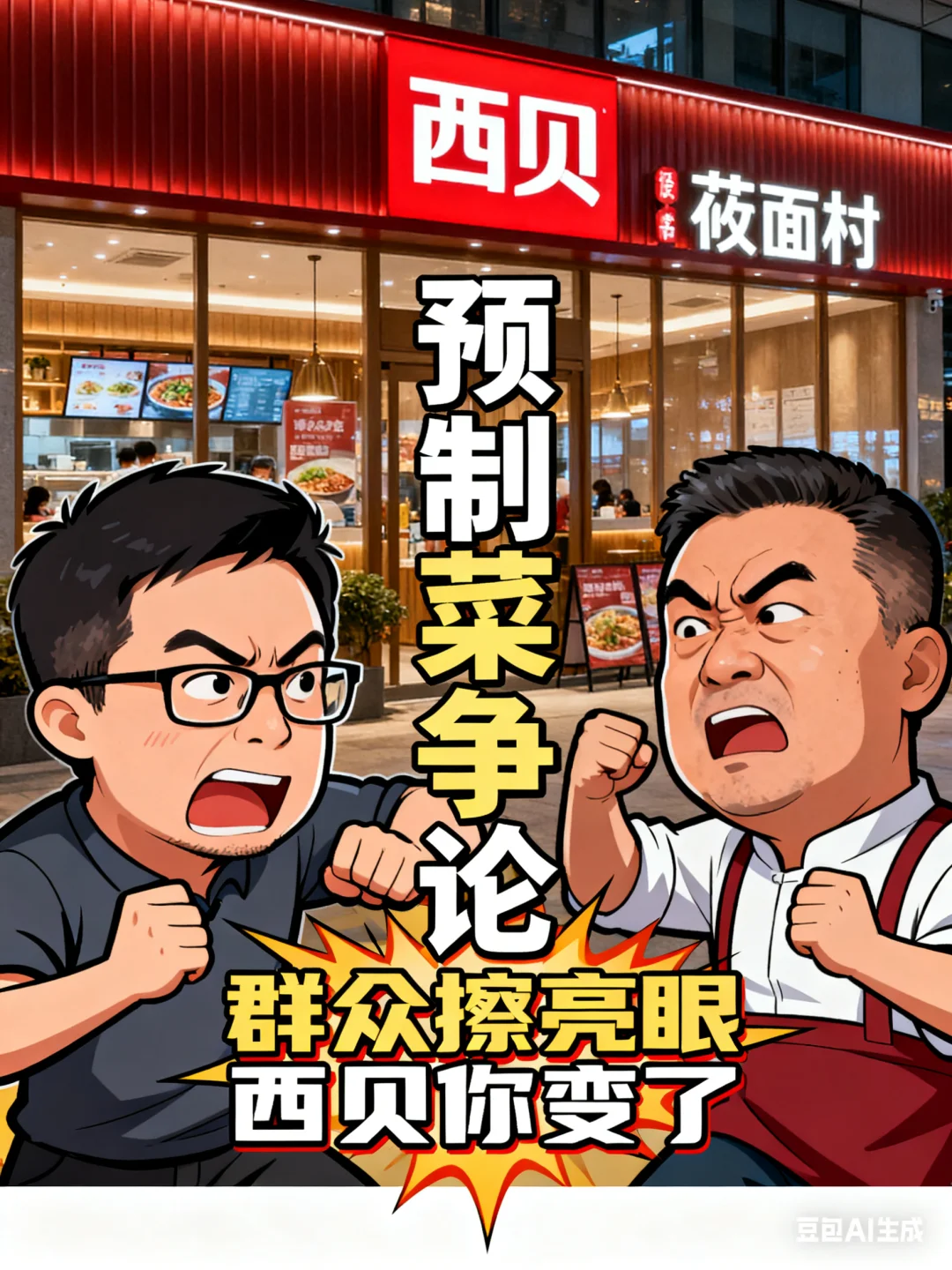 西贝莜面村和罗永浩（老罗）的预制菜争论，