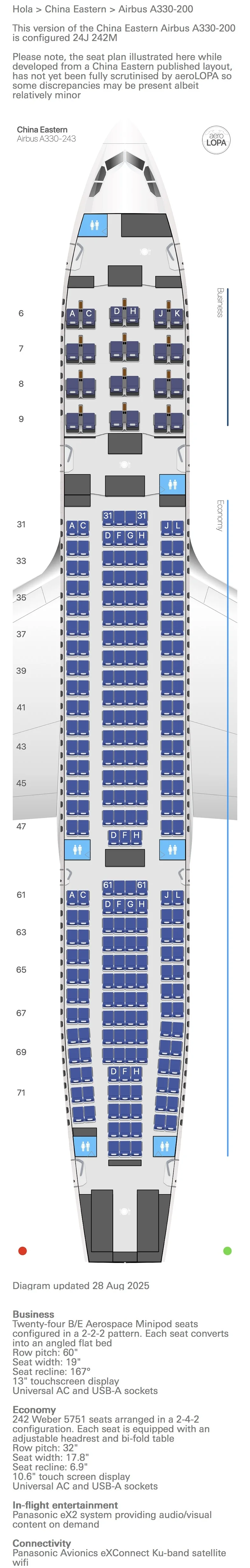 东航宽体机选座图
