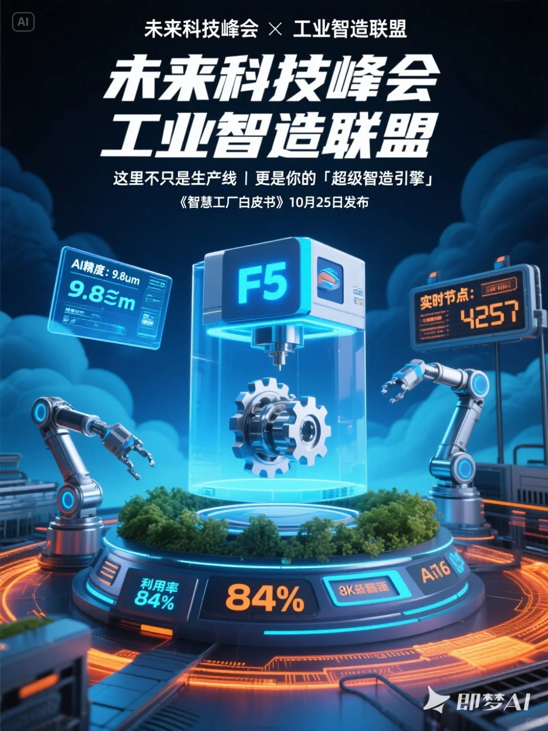 工业自动化4.0主题海报