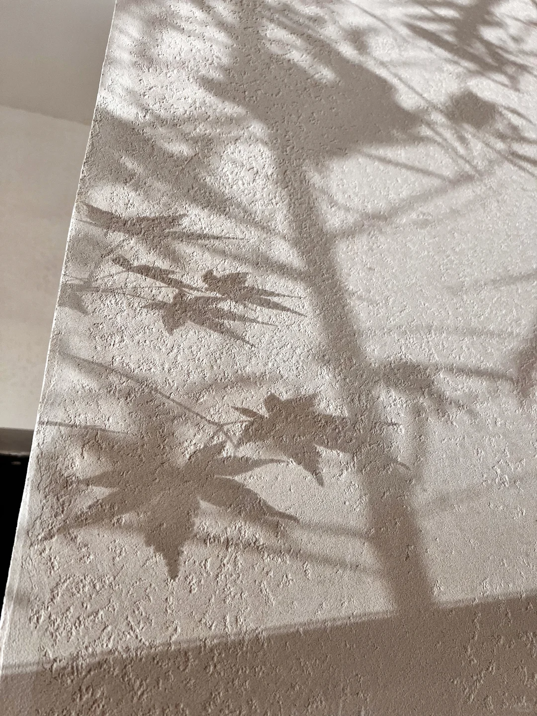 自然光影下的莱姆岩石灰墙面