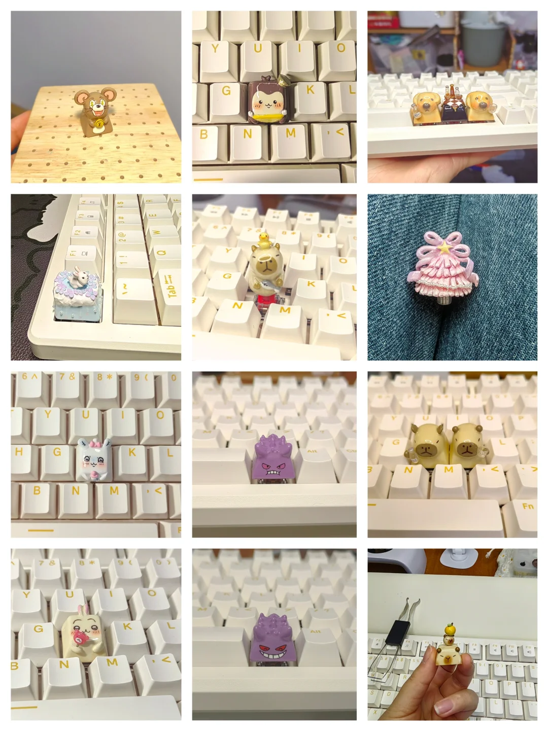 两包石塑粘土可以捏几个键帽？