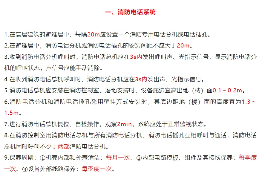 消防电话系统、消防应急广播系统