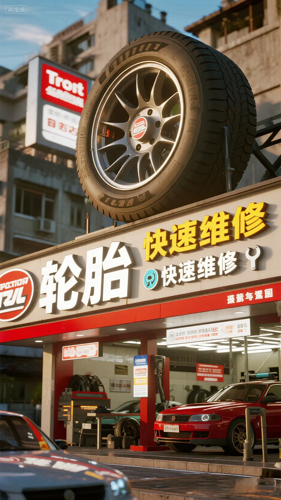 ?超吸睛汽修店门头,顾客看了都想进!