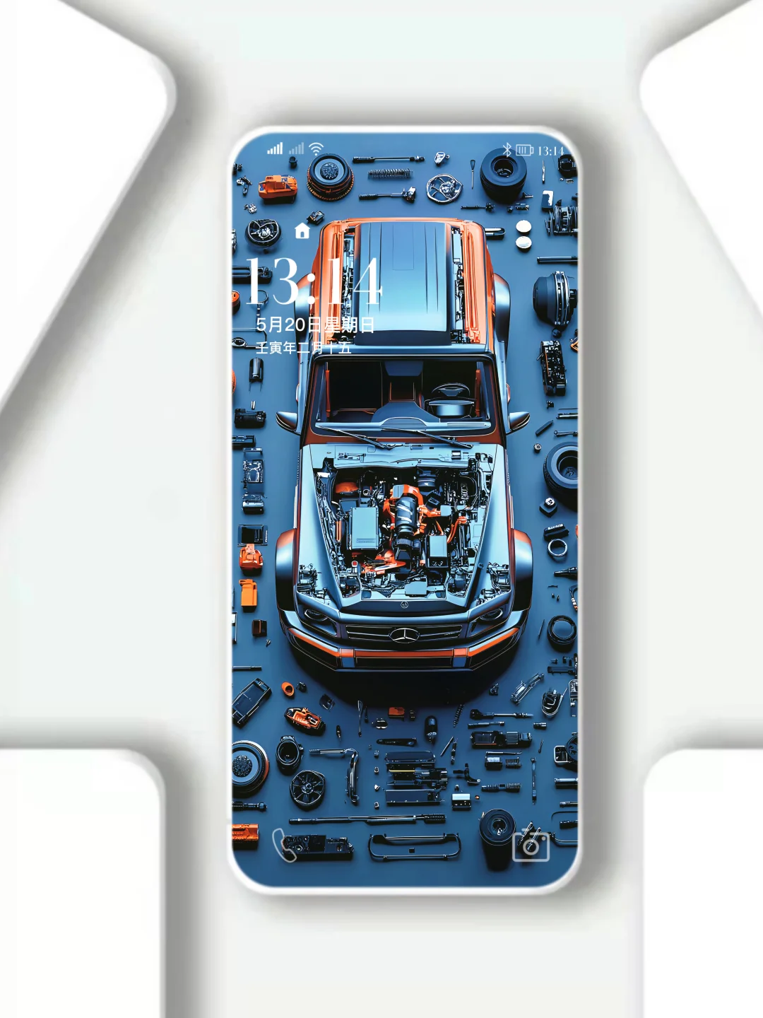 一张壁纸，尽显奔驰风范！零部件拆解艺术?
