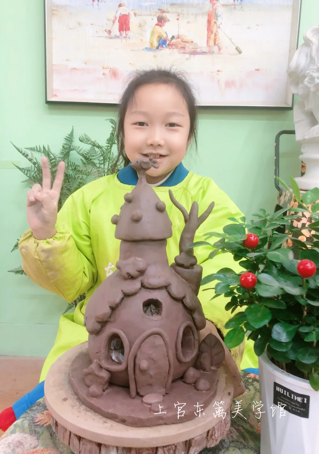 儿童陶艺 | 原创陶艺雕塑房屋系列 全部空心