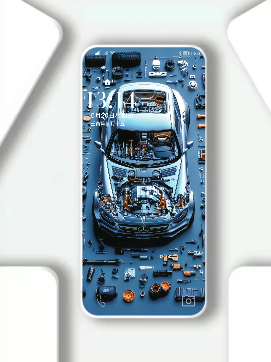 一张壁纸，尽显奔驰风范！零部件拆解艺术?