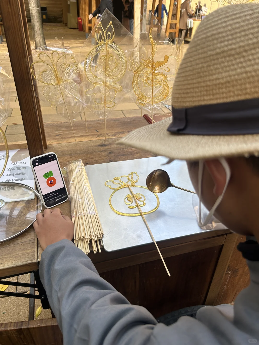 来只有河南千万别放过这个糖画摊