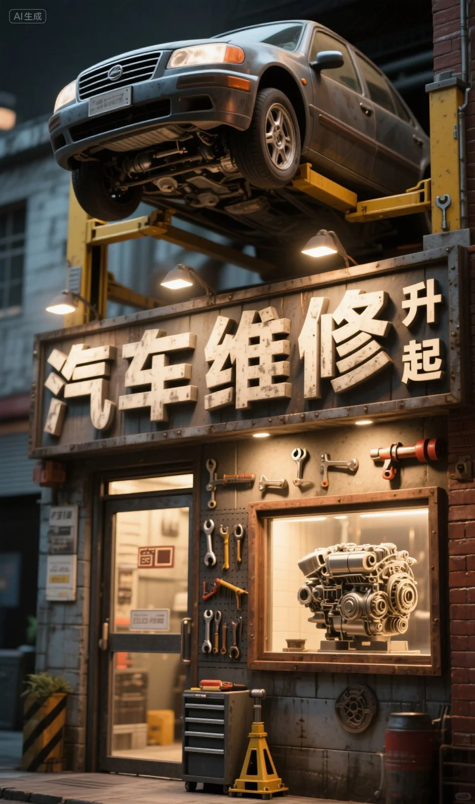 ?超吸睛汽修店门头,顾客看了都想进!