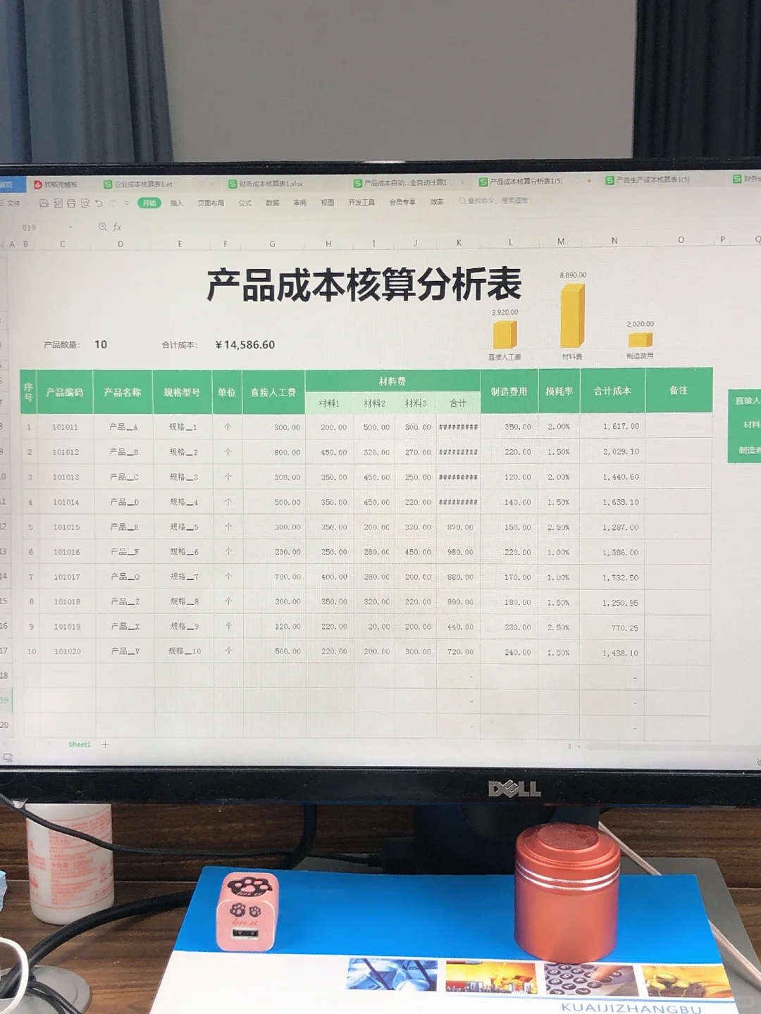 6张表格轻松搞定成本核算，从此不再发愁❗