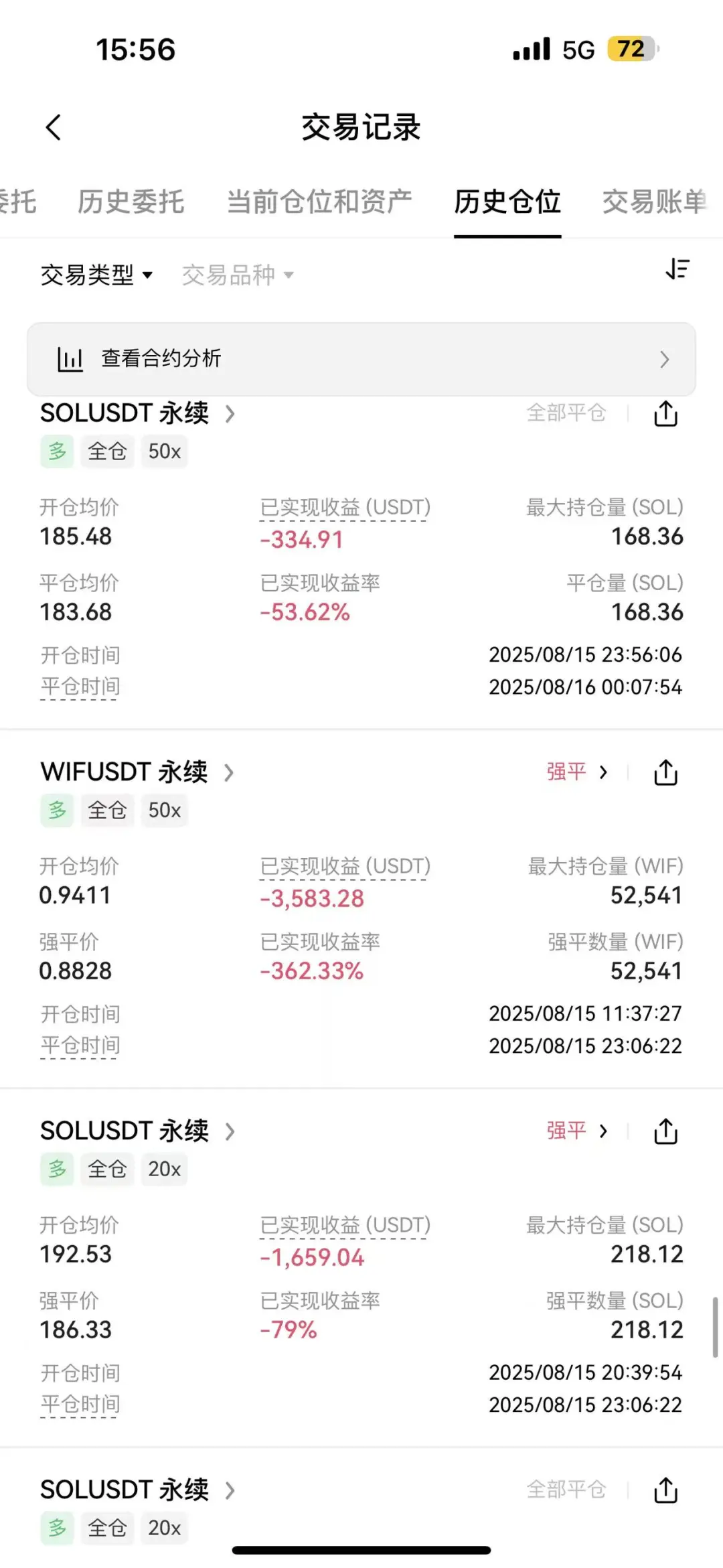 一切都没了 爆仓了 唉好难受