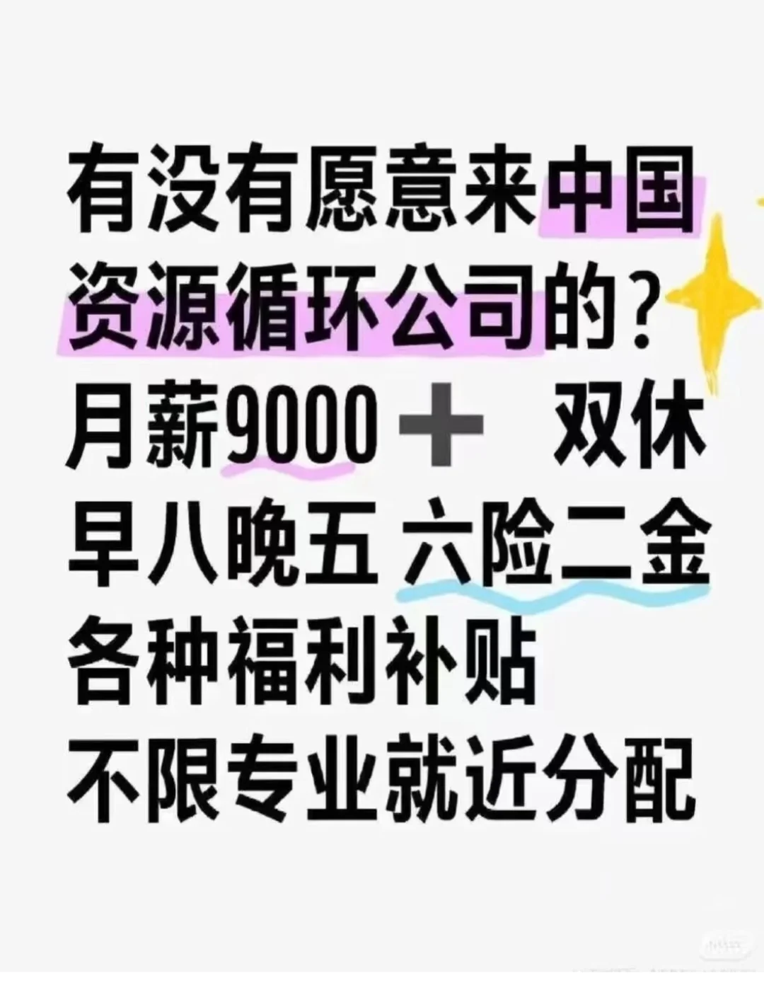 有没有愿意来中国资源循环公司的