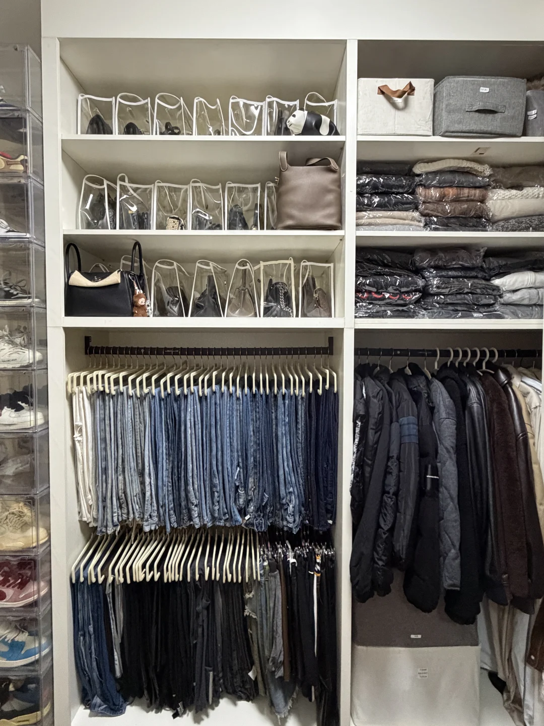 衣帽间秋冬换季断舍离｜开放式衣橱也很整齐
