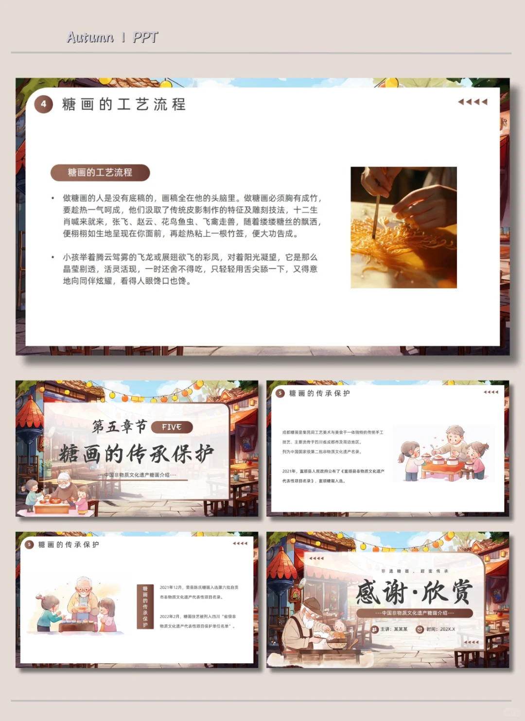 传统非遗文化之糖画介绍PPT课件模板?