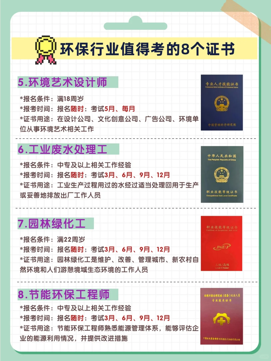 信息差‼️环保行业值得考的8个证书