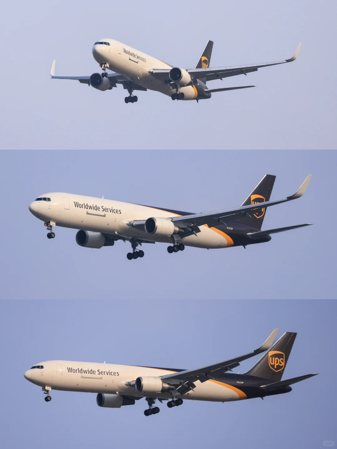 快递公司：圆通，UPS，顺丰B767货机