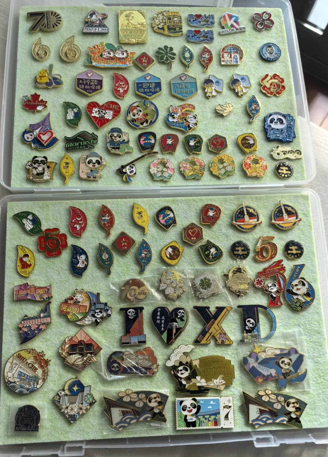 进博会徽章交换啦