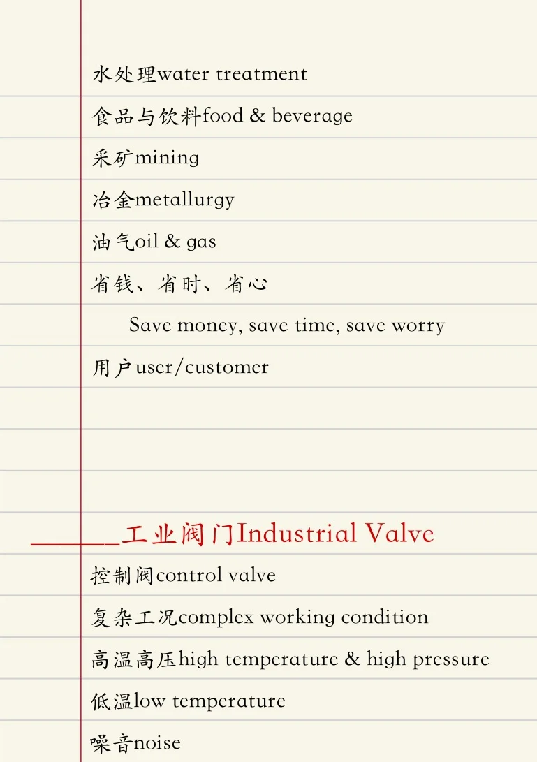 阀门/仪表外贸中英翻译术语|?自用9页