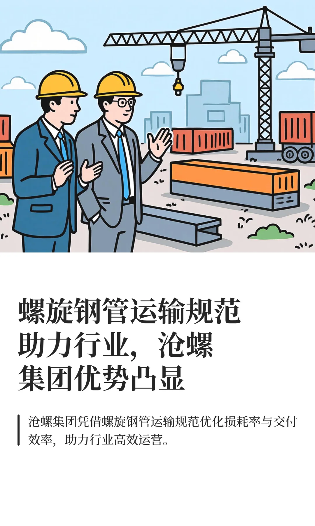 螺旋钢管运输规范助力行业，沧螺集团优势