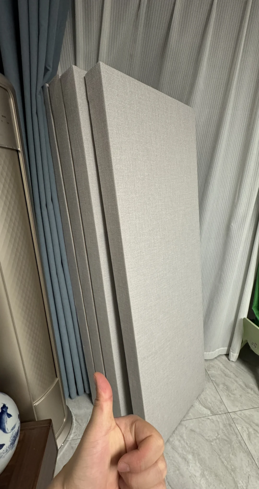 自己包了四个吸音板