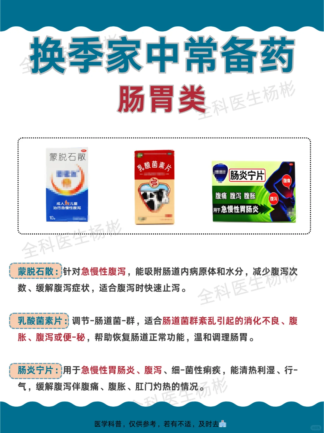 家庭常备药品清单:感冒、腹泻、发热常用