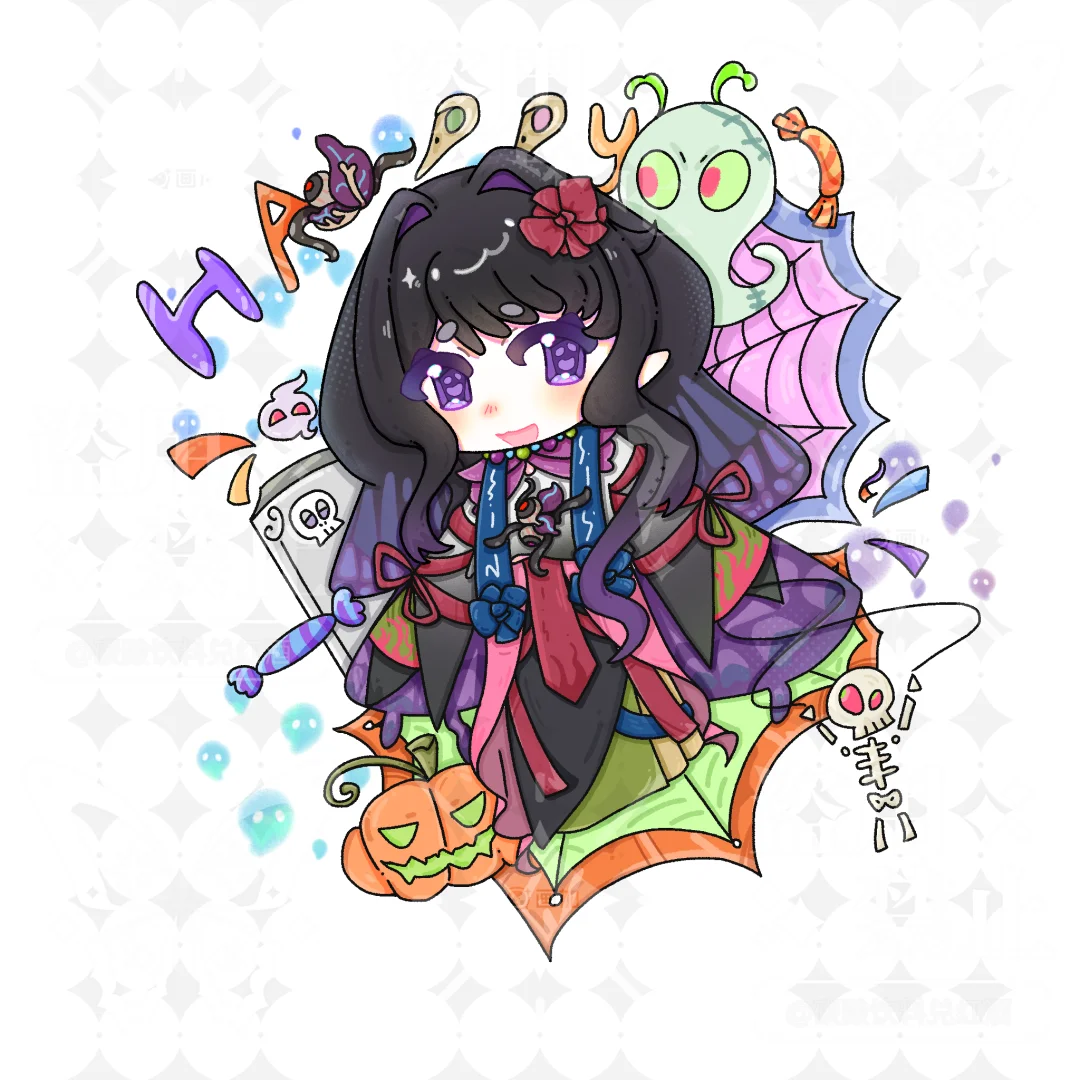 很适合万圣节的两张稿子!