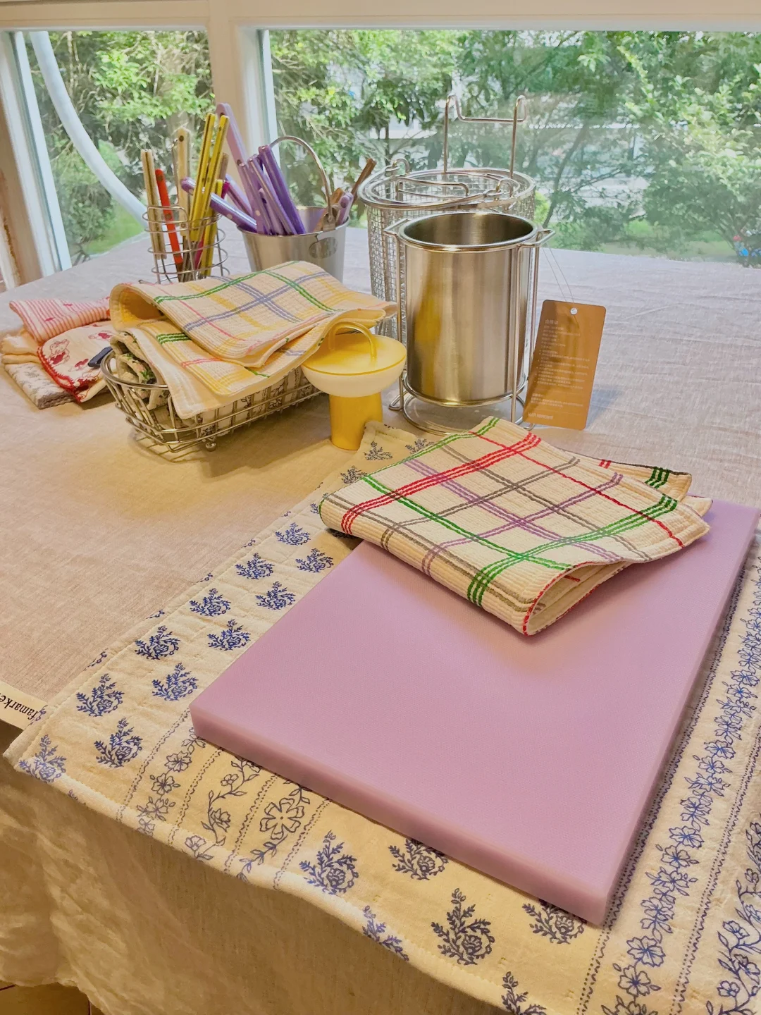 从6家店买了不锈钢沥水收纳篮? 筷叉勺用