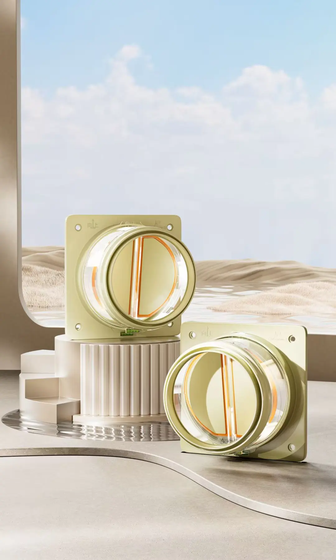 止逆阀产品海报建模渲染