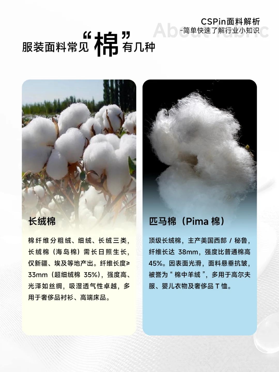 纯棉有多少种？服装人都不全了解