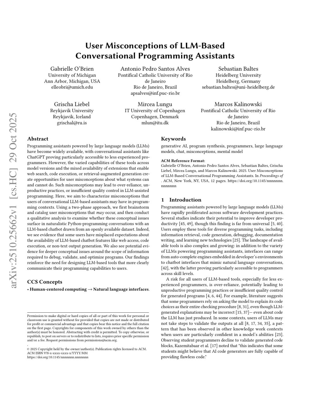 LLM编程助手的用户误解研究