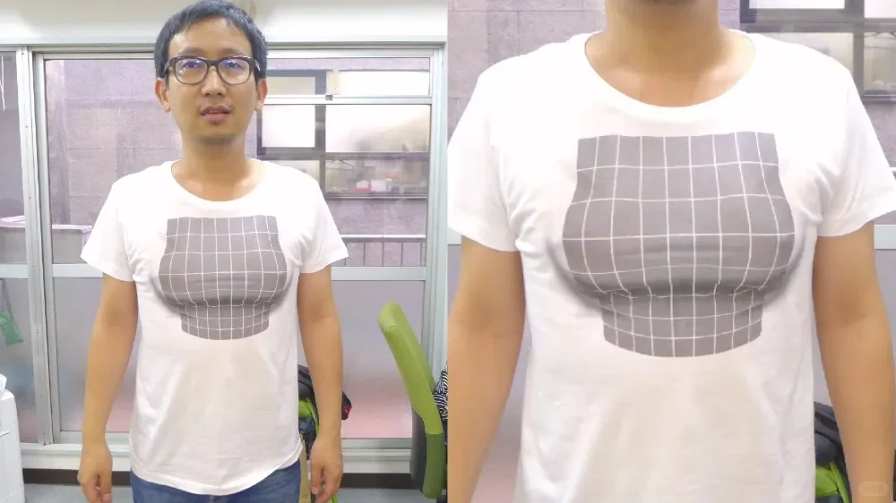 日本卖爆了的视觉丰胸T恤!小A从此变大D!