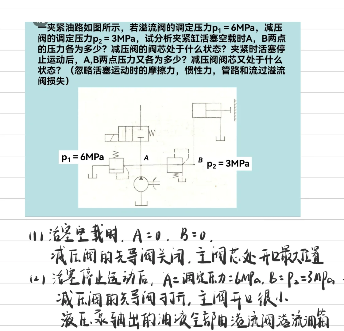 液压传动|液压缸液压控制阀及其例题