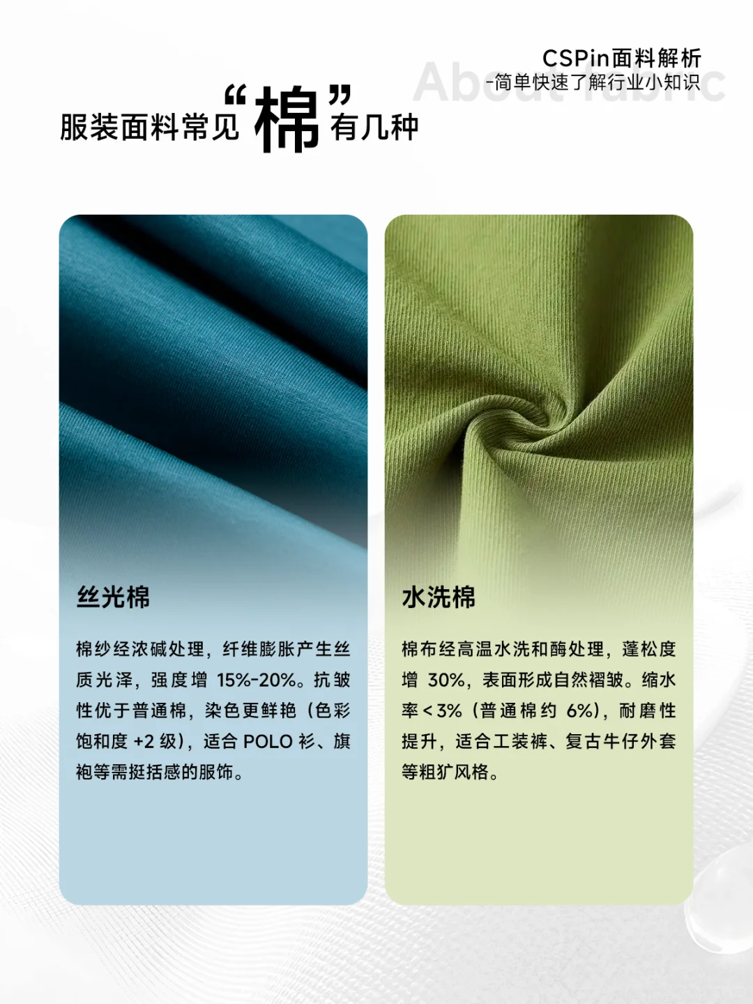 纯棉有多少种？服装人都不全了解