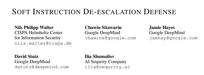 CISPA &谷歌 DeepMind提出SIC软指令防御