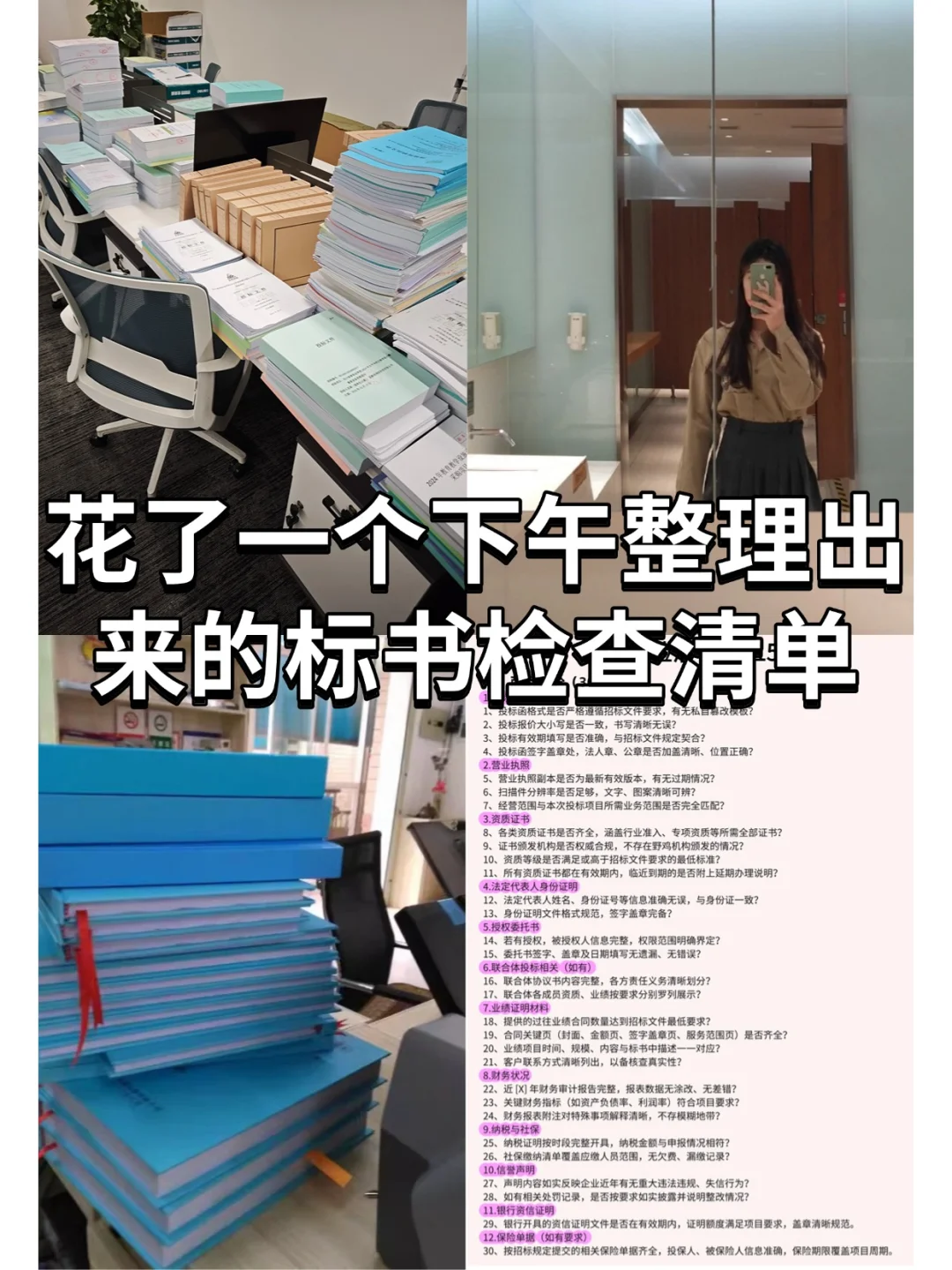 标书检查清单大全，一图搞定常见检查项！