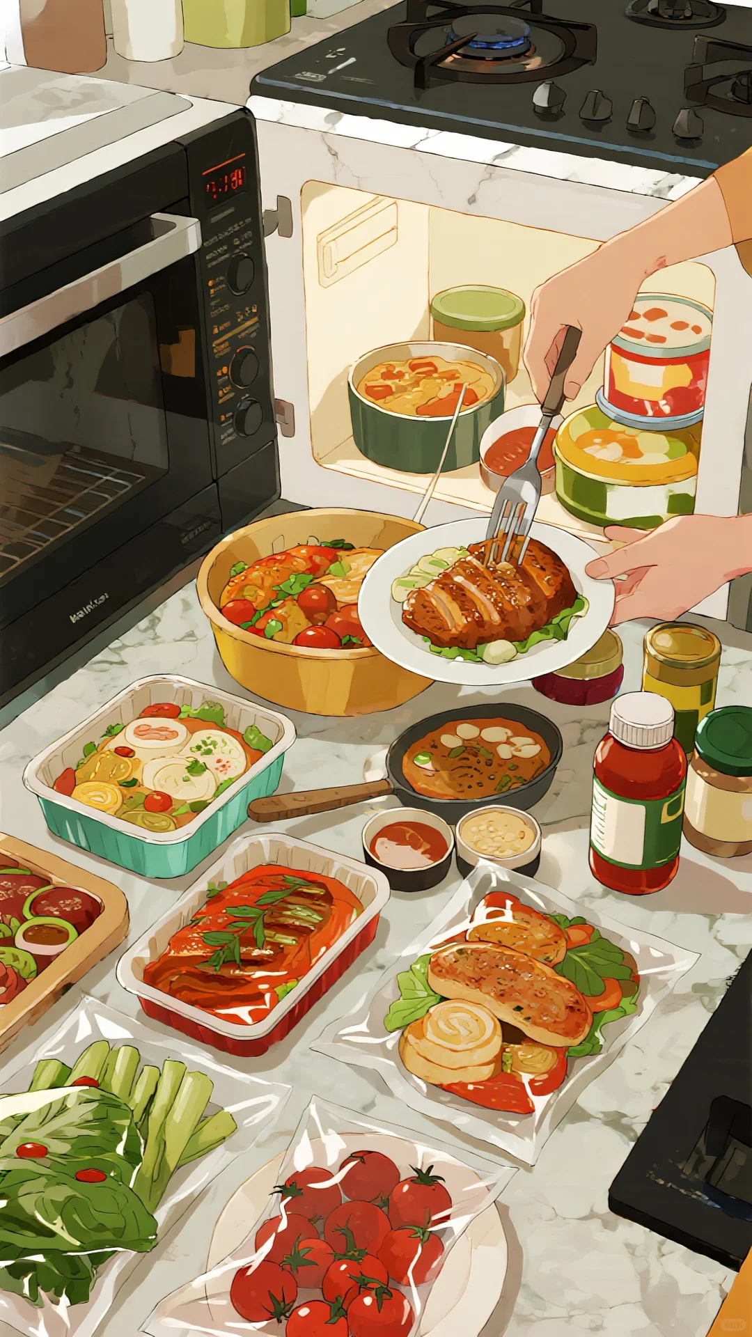 这么多“美味”预制菜，用微波炉出摊啦?